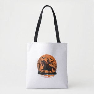 Bolso De Tela Caballero arafado en un caballo con una calabaza e