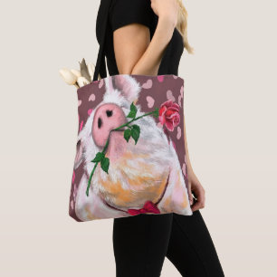 Bolso De Tela Caballero Cerdo - Romántico - Gracioso