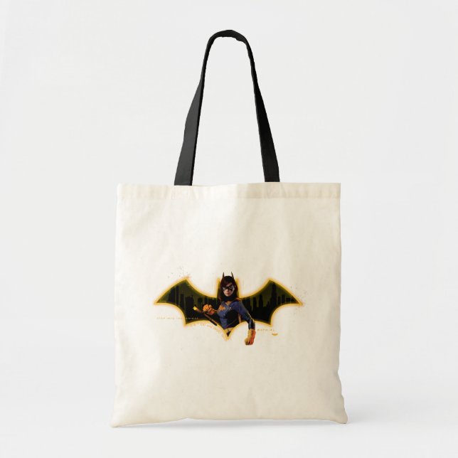 Bolso De Tela Caballeros góticos, chica con logo (Frente)