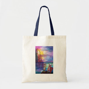 Bolso De Tela Caballeros medievales de PENDRAGON, Lago Sunset, F