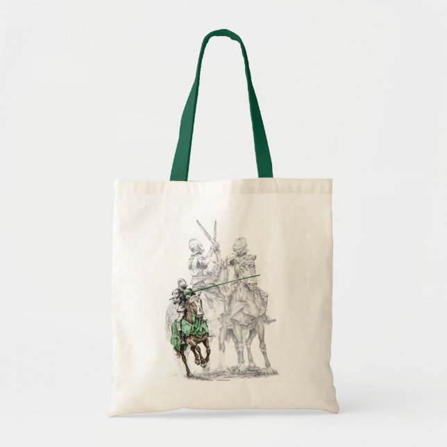 Bolso De Tela Caballeros renacentistas medievales (Frente)