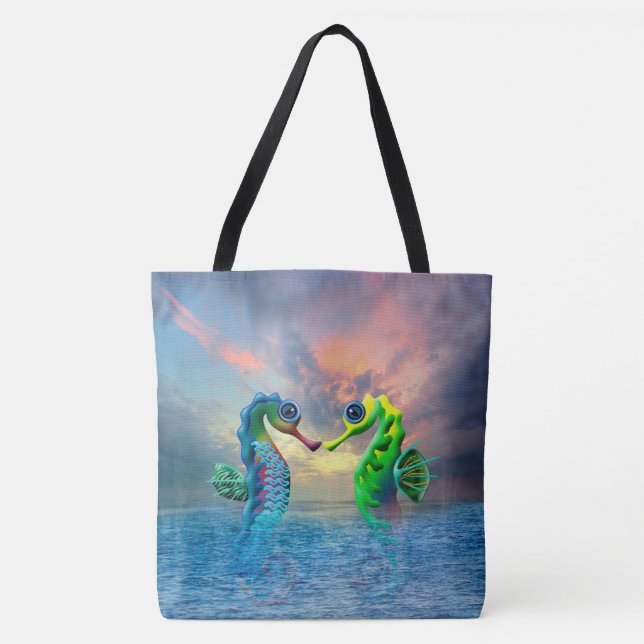 Bolso De Tela Caballitos de mar (Anverso)