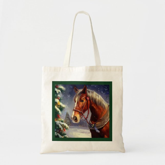 Bolso De Tela Caballo 1 navidades (Frente)
