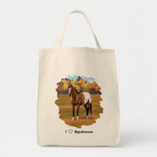 Bolso De Tela Caballo Appaloosa de la bella bahía