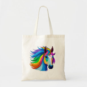 Bolso De Tela Caballo arco iris