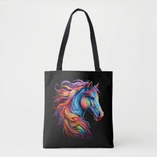 Bolso De Tela Caballo arco iris