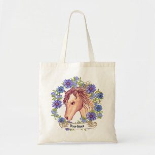 Bolso De Tela Caballo Blue Daisy