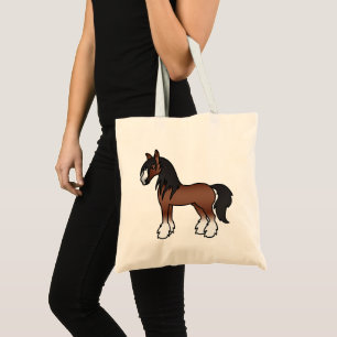 Bolso De Tela Caballo Brown Gypsy Vanner / Shire / Clydesdale
