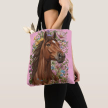 Caballo castaño inspirado en Boho