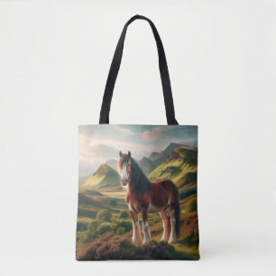 Bolso De Tela caballo Clydesdale tierras altas de Escocia