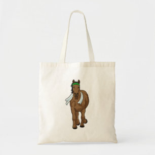 Bolso De Tela Caballo como corredora con toalla
