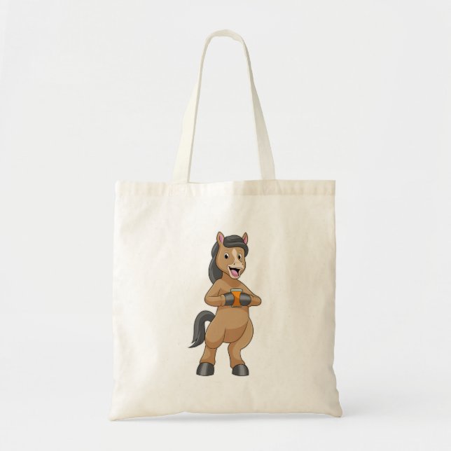 Bolso De Tela Caballo con jarra de jugo de Naranja (Frente)