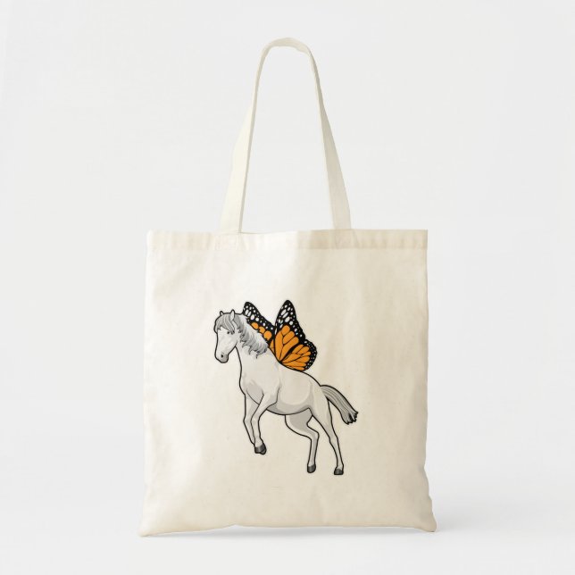 Bolso De Tela Caballo con mariposa (Frente)