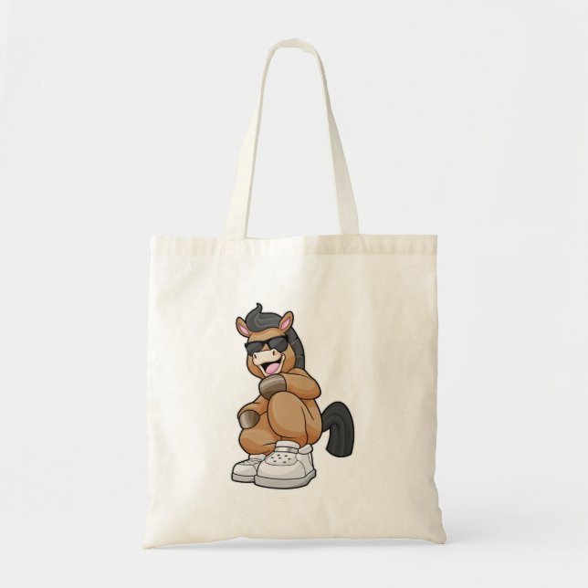 Bolso De Tela Caballo con zapatos grandes (Frente)