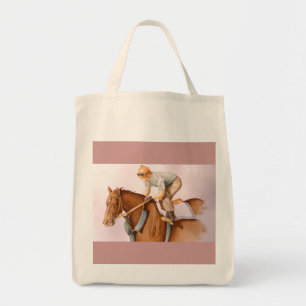 Bolso De Tela Caballo de carreras y jockey