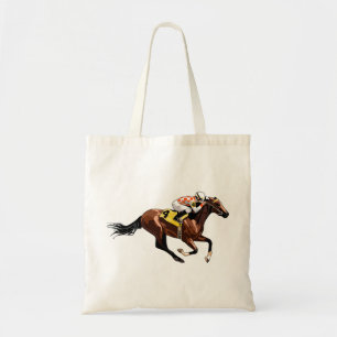Bolso De Tela Caballo de carreras y jockey