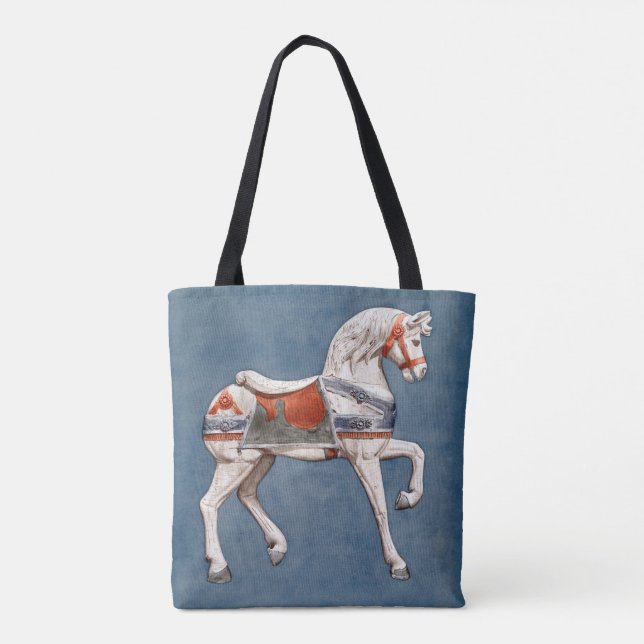 Bolso De Tela Caballo de carrusel por Henry Murphy (Reverso)