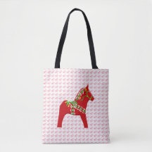 Caballo de dala rojo y verde