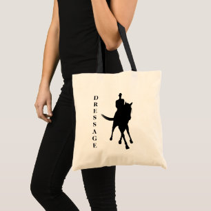 Bolso De Tela Caballo De Dressage Y Jinete Silueta
