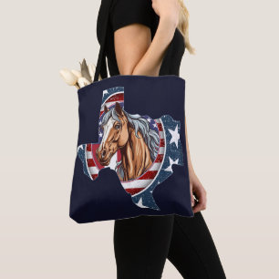 Bolso De Tela Caballo de Esquema de Estado de Texas para Estados