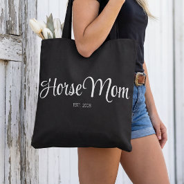 Bolso De Tela Caballo de guion negro mamá establecida