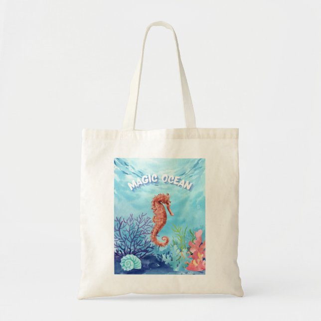 Bolso De Tela Caballo de mar (Frente)