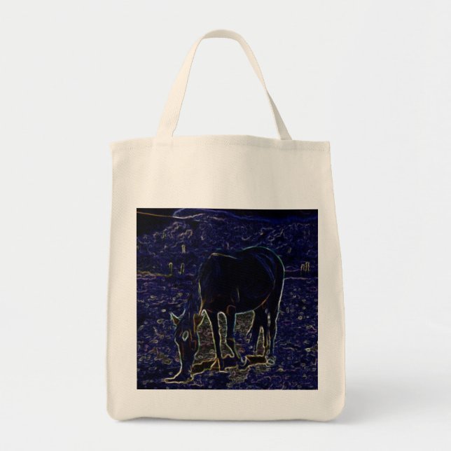 Bolso De Tela Caballo de neón - (Frente)