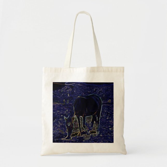 Bolso De Tela Caballo de neón - (Frente)