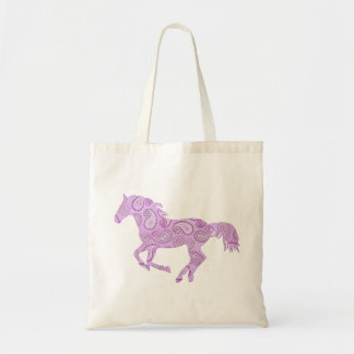 Bolso De Tela Caballo De Paisley Púrpura
