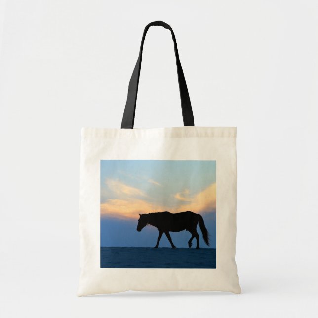 Bolso De Tela Caballo de playa Sunset (Frente)