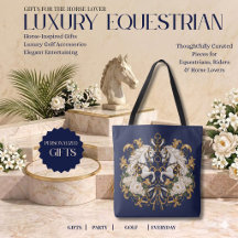 Caballo Ecuestre de Lujo Navy Oro e Marfil
