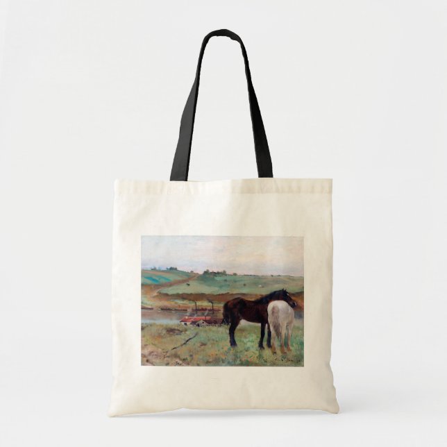 Bolso De Tela Caballo en una pradera, Edgar Degas (Frente)