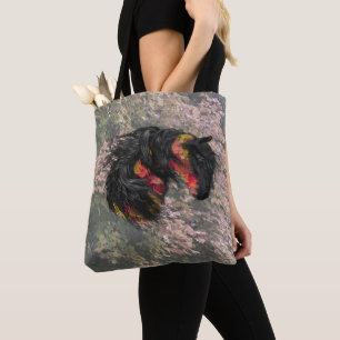 Bolso De Tela Caballo Friesiano Caído