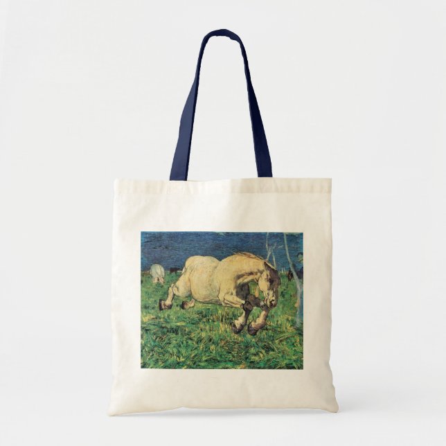 Bolso De Tela Caballo galopante de Giovanni Segantini, Arte Vint (Frente)