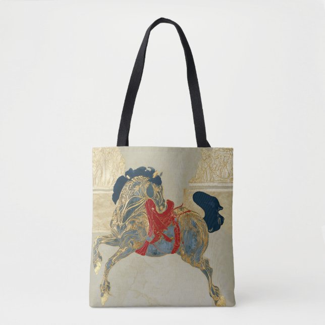 Bolso De Tela Caballo Imperial Dorado (Anverso)