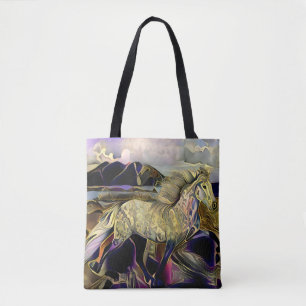 Bolso De Tela Caballo islandés Art Deco