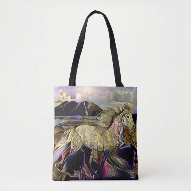 Bolso De Tela Caballo islandés Art Deco (Anverso)