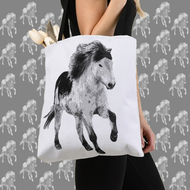 Bolso De Tela Caballo islandés en movimiento (Subido por el creador)
