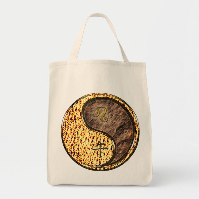 Bolso De Tela Caballo León y Tierra (Frente)