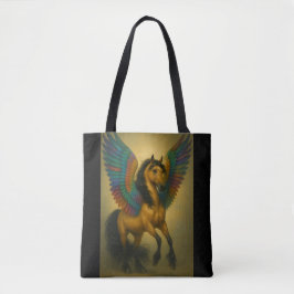 Bolso De Tela Caballo Magnífico Con Alas Espectaculares