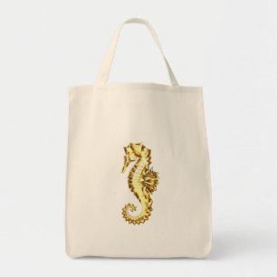 Bolso De Tela Caballo marino polígono de oro