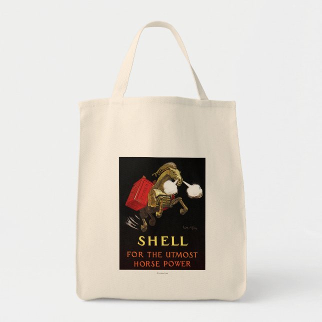 Bolso De Tela Caballo Mecánico con Aceite de Shell (Frente)