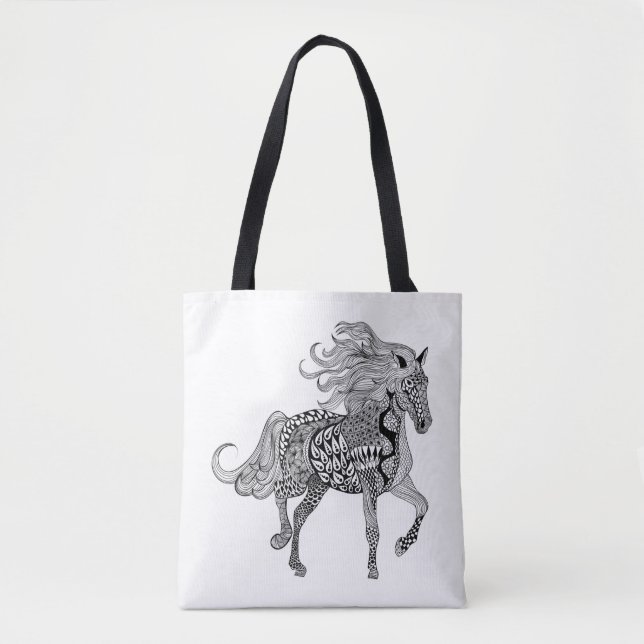 Bolso De Tela Caballo negro inspirado 2 (Anverso)