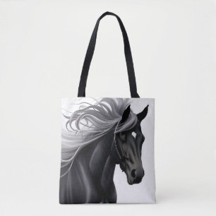 Bolso De Tela Caballo Negro Magnífico