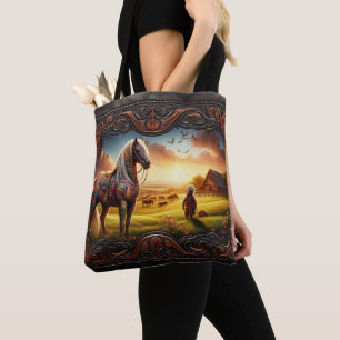 Bolso De Tela Caballo Ornate Al Azar
