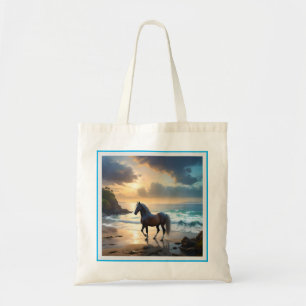 Bolso De Tela Caballo Palomino En La Playa,