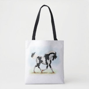 Bolso De Tela Caballo Piebald Overo Pinto