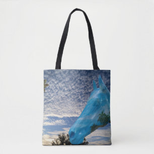 Bolso De Tela Caballo pintado y cielo temprano por la mañana en 