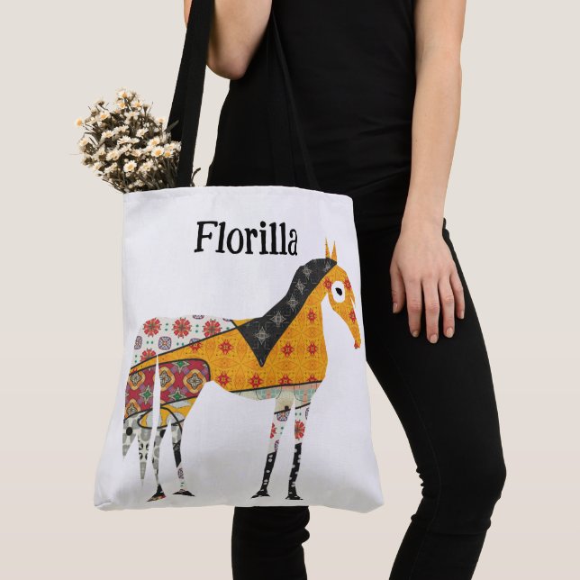 Bolso De Tela Caballo popular (Detalle)