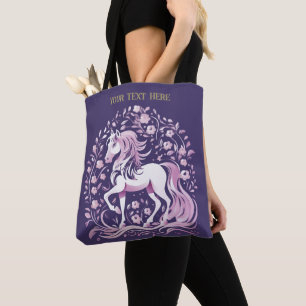 Bolso De Tela Caballo púrpura majestuoso